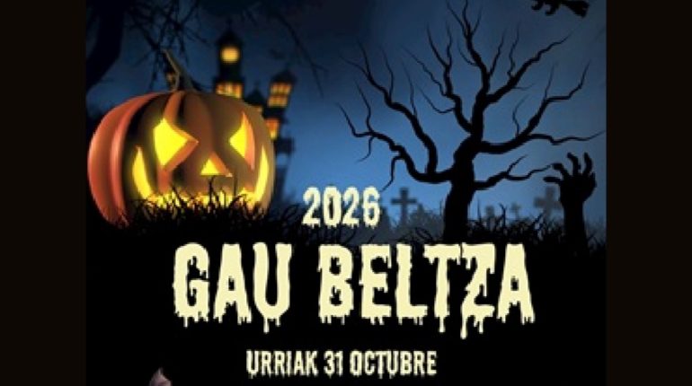 Programa Gau Beltza en Zierbena 2026 Halloween llena Zierbena de misterio y disfraces.