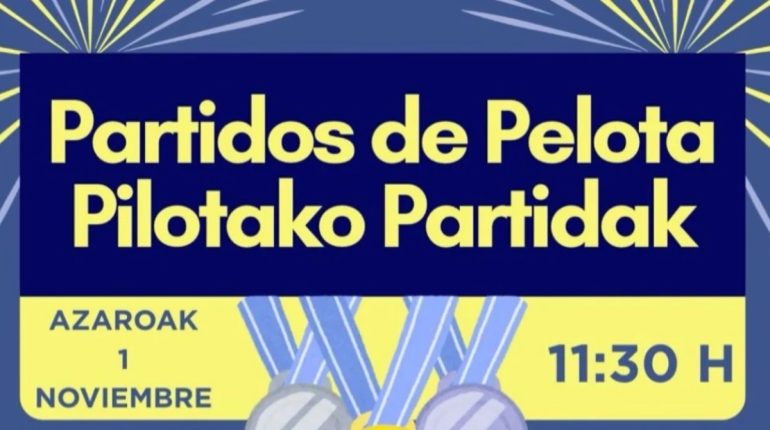 Turtzioz celebrará una jornada de pelota vasca Turtzioz celebrará una jornada de pelota vasca infantil el 1 de noviembre